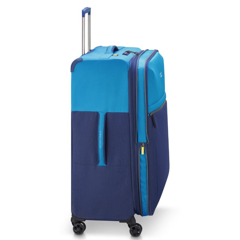 Delsey BROCHANT 3.0 78cm Large Softsided Luggage - Ultramarie Blue - Love Luggage