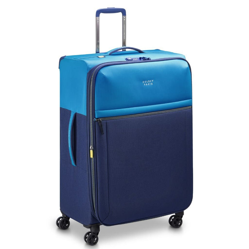 Delsey BROCHANT 3.0 78cm Large Softsided Luggage - Ultramarie Blue - Love Luggage
