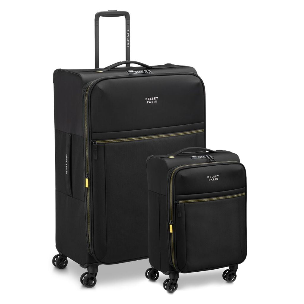 Delsey BROCHANT 3.0 Softsided Luggage Duo - Black - Love Luggage