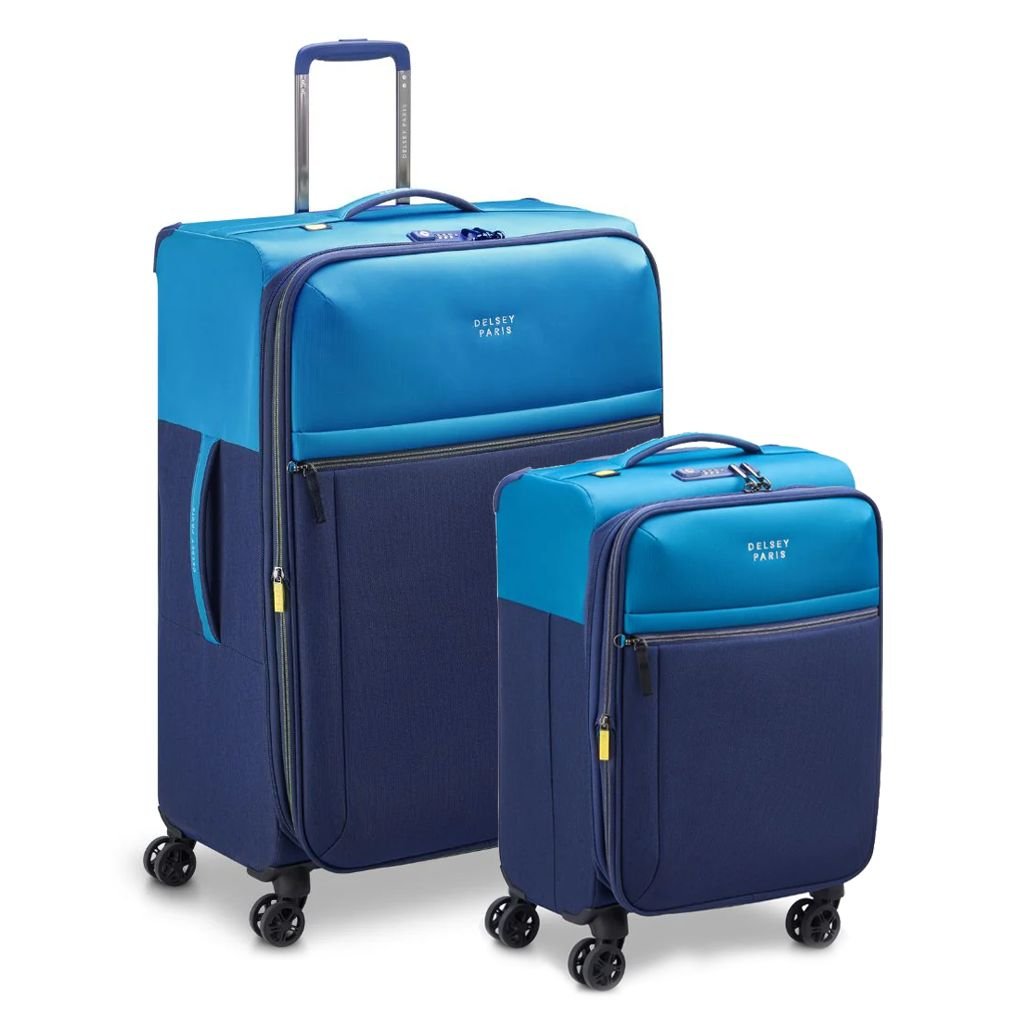 Delsey BROCHANT 3.0 Softsided Luggage Duo - Ultramarine Blue - Love Luggage