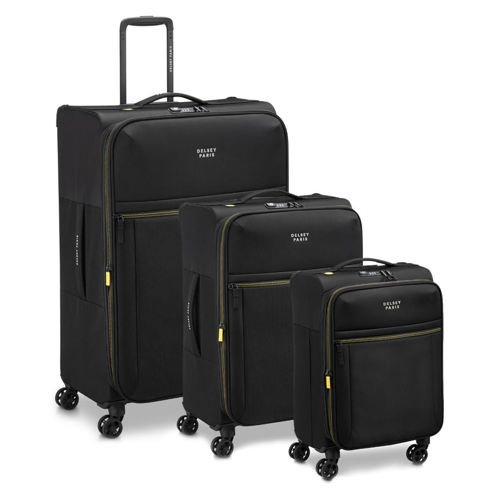 Delsey BROCHANT 3.0 Softsided Luggage Set - Black - Love Luggage