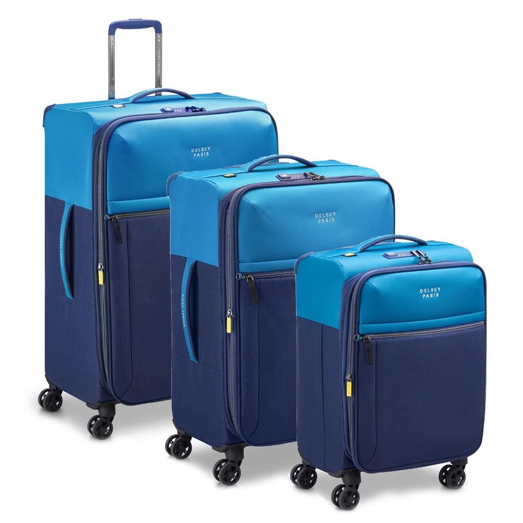Delsey BROCHANT 3.0 Softsided Luggage Set - Ultramarine Blue - Love Luggage
