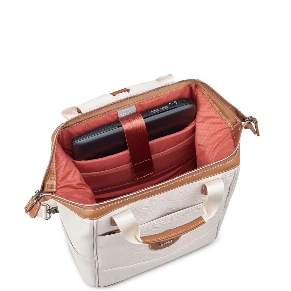 Delsey Chatelet Air 2.0 14" Laptop Tote Backpack - Angora - Love Luggage