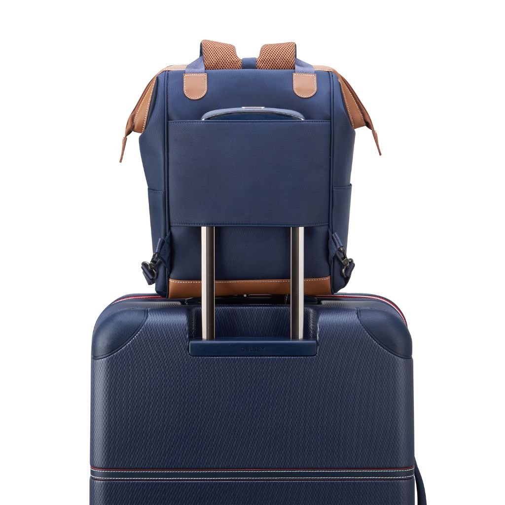 Delsey Chatelet Air 2.0 14" Laptop Tote Backpack - Navy Blue - Love Luggage