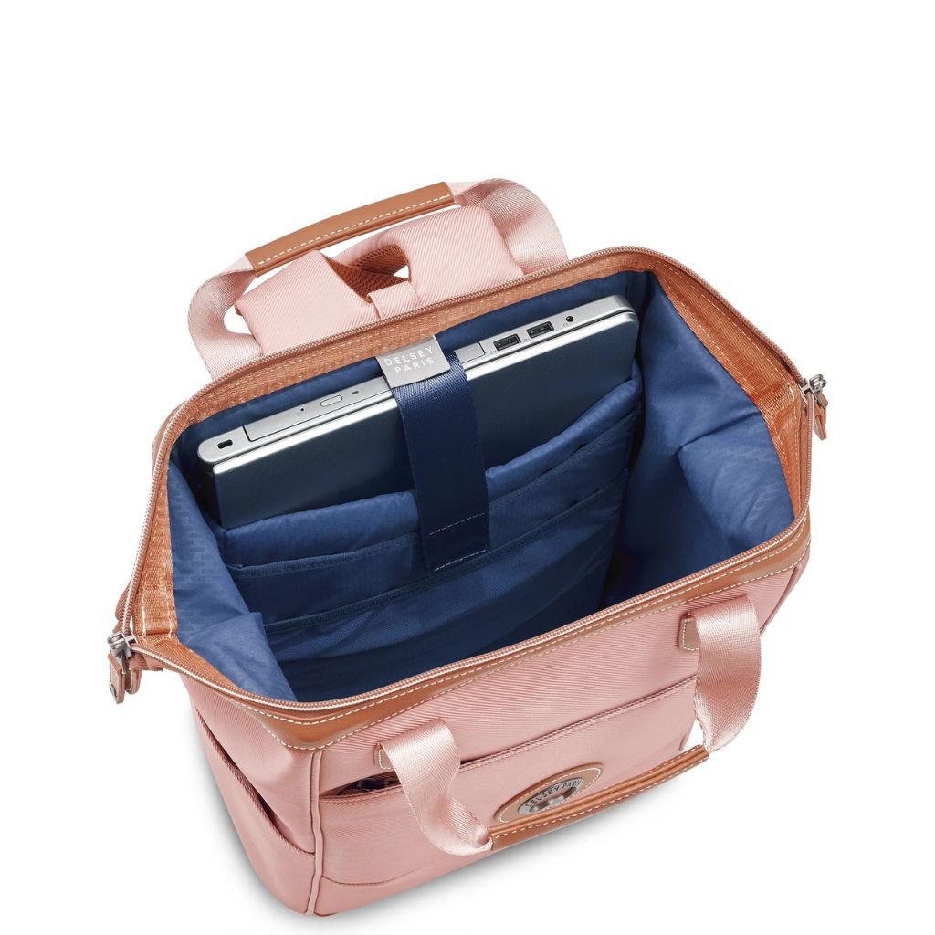 Delsey Chatelet Air 2.0 14" Laptop Tote Backpack - Pink - Love Luggage