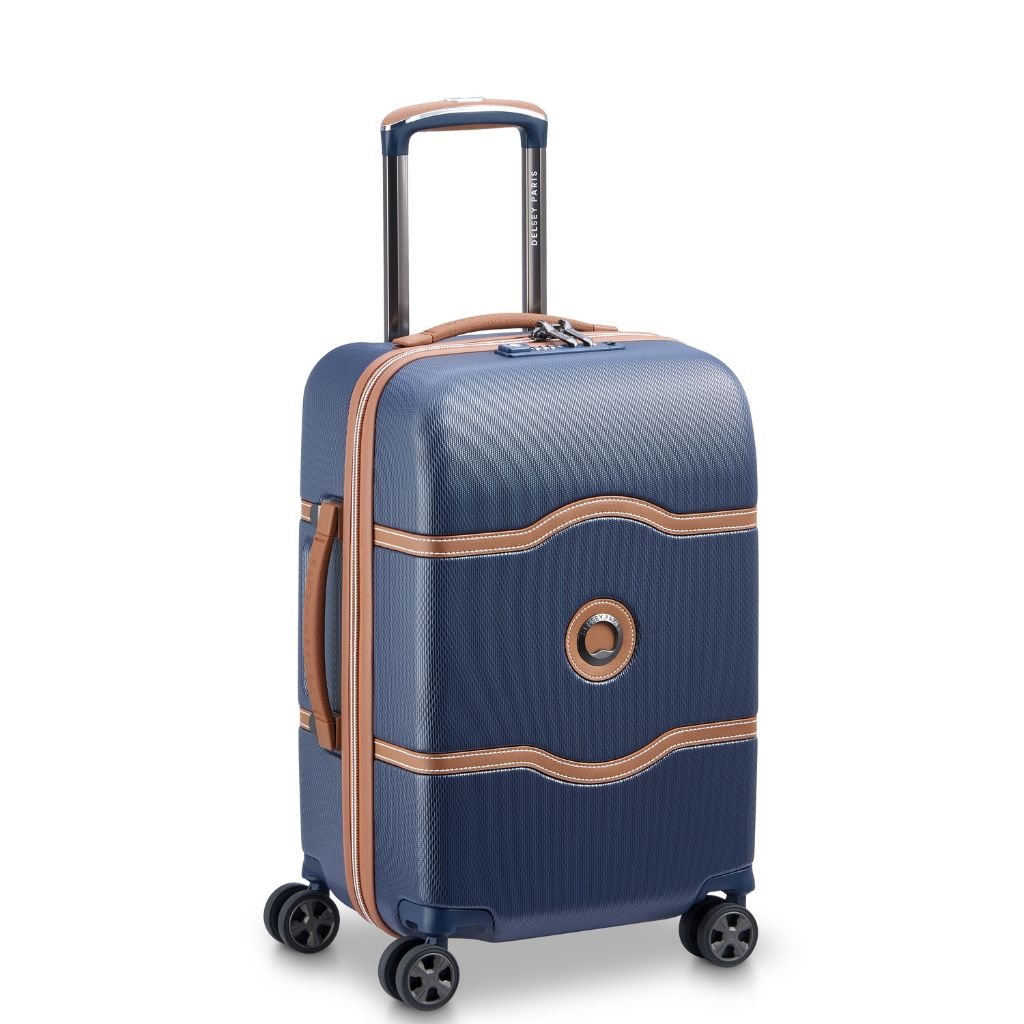 Delsey Chatelet Air 2.0 55cm Carry On Luggage - Navy Blue - Love Luggage