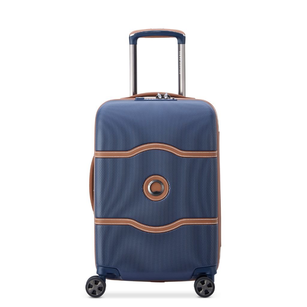 Delsey Chatelet Air 2.0 55cm Carry On Luggage - Navy Blue - Love Luggage
