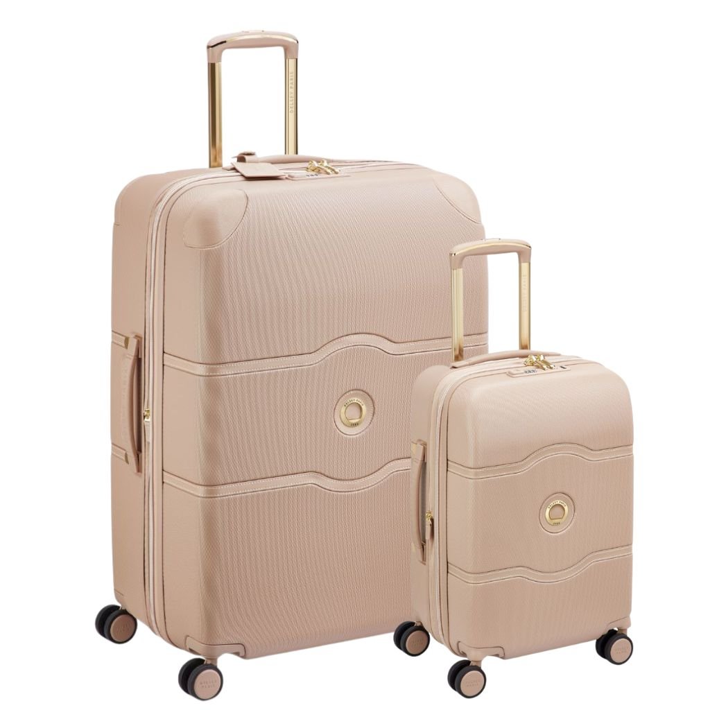 Delsey Chatelet Air 2.0 Carry On & Large Duo Hardsided Luggage - Beige Rose - Love Luggage