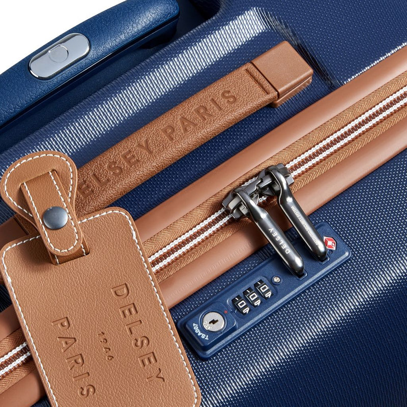 Delsey Chatelet Air 2.0 Carry On & Large Duo Hardsided Luggage - Navy Blue - Love Luggage