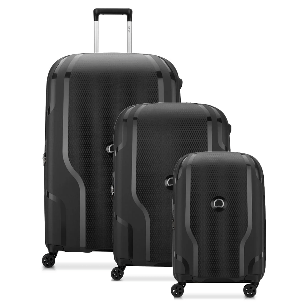 Delsey Clavel MR 3 Piece Hardsided Luggage Set - Black - Love Luggage