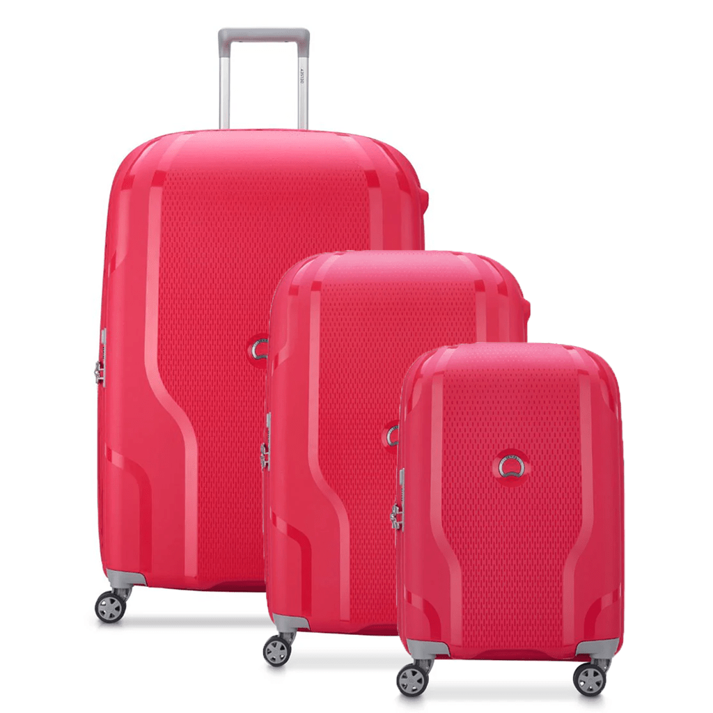 Delsey Clavel MR 3 Piece Hardsided Luggage Set - Magenta - Love Luggage