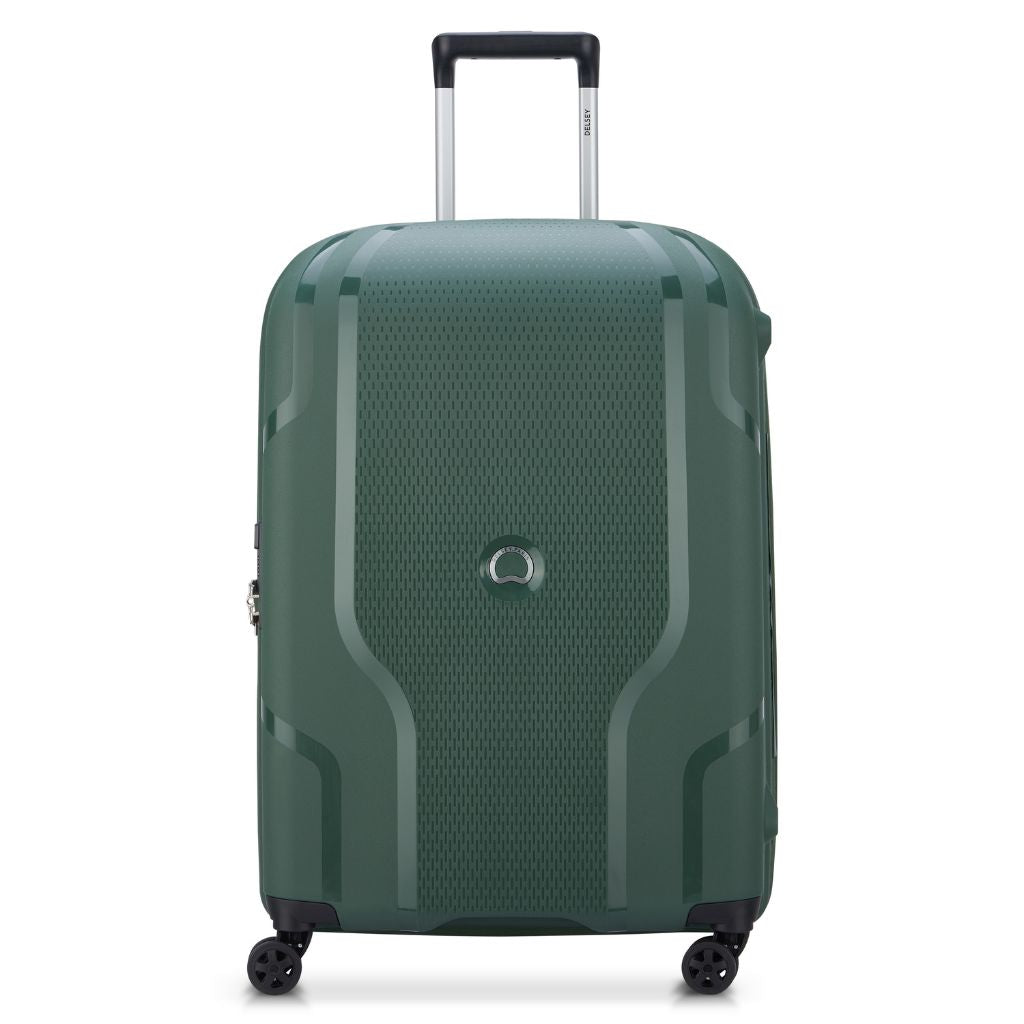 Delsey Clavel MR 71cm Medium Hardsided Spinner Luggage - Deep Green - Love Luggage