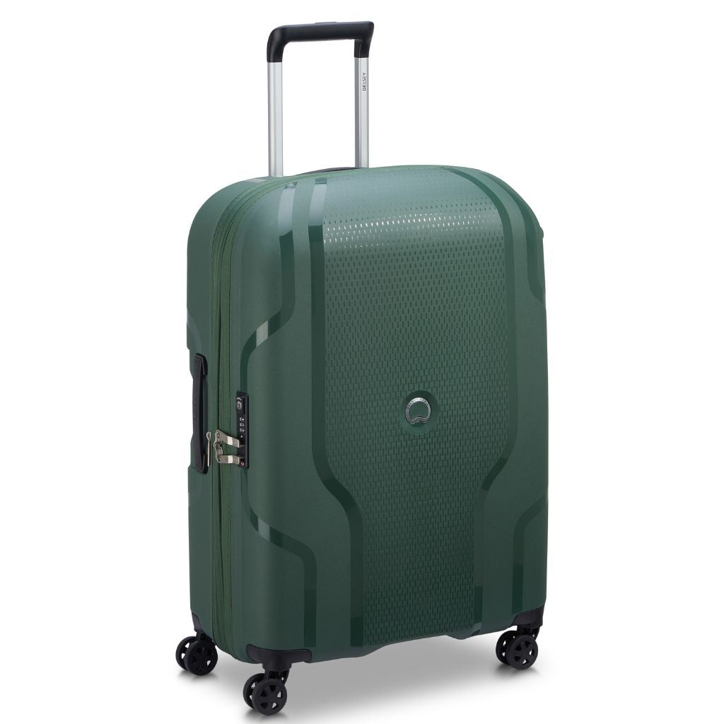 Delsey Clavel MR 71cm Medium Hardsided Spinner Luggage - Deep Green - Love Luggage