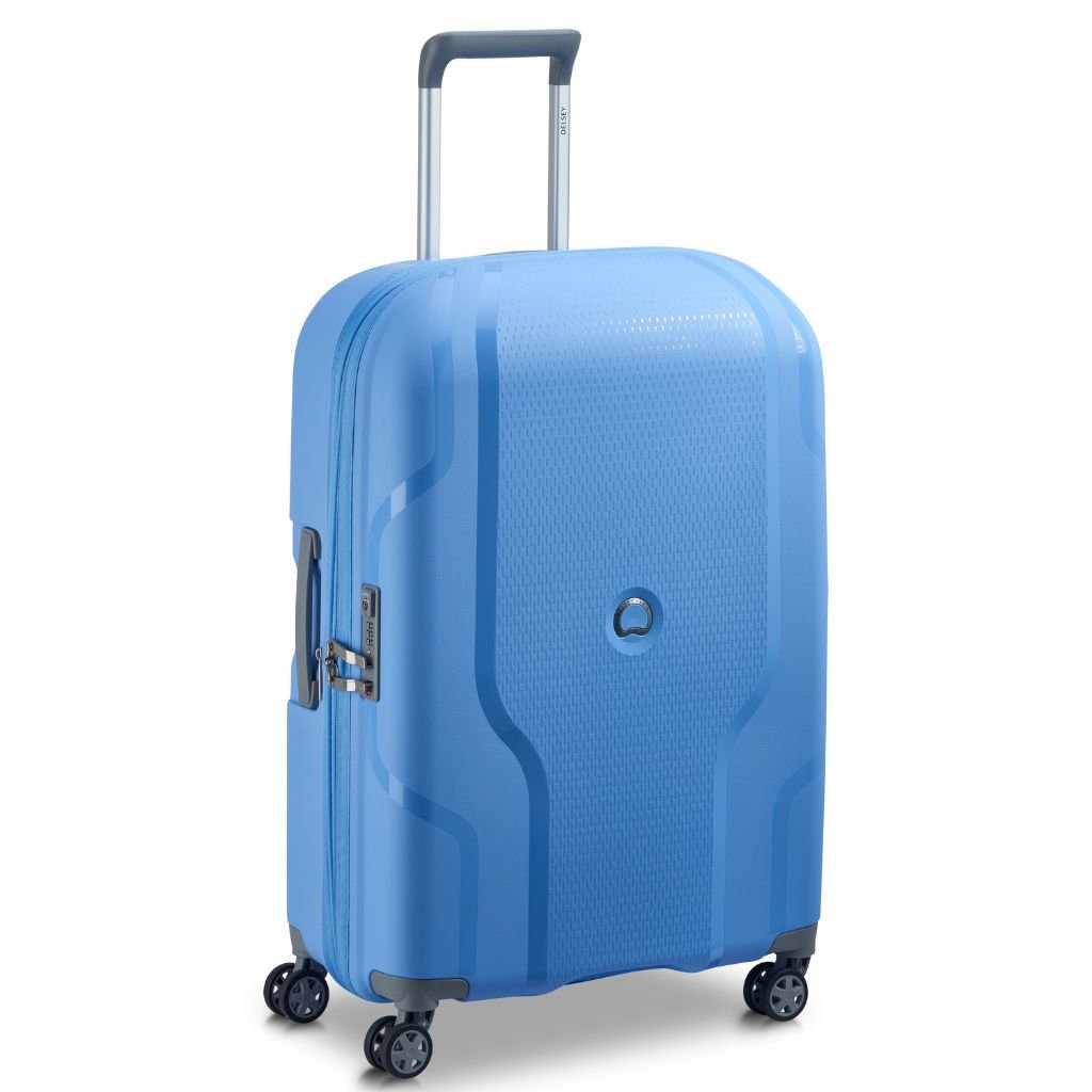 Delsey Clavel MR 71cm Medium Hardsided Spinner Luggage - Lavender Blue - Love Luggage