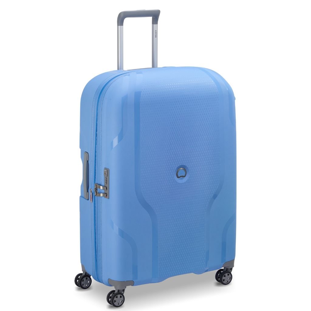 Delsey Clavel MR 76cm Medium Hardsided Spinner Luggage - Lavender Blue - Love Luggage