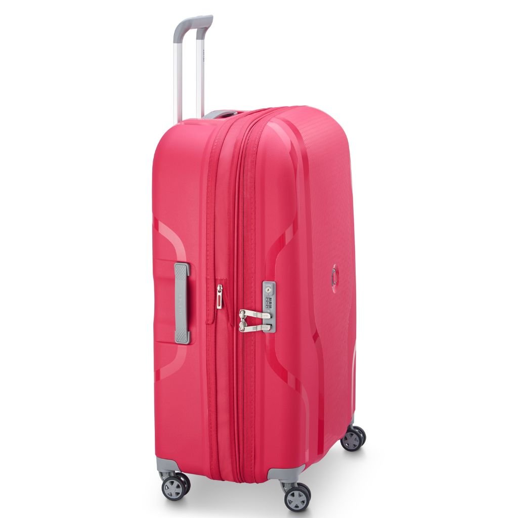 Delsey Clavel MR 76cm Medium Hardsided Spinner Luggage - Magenta - Love Luggage
