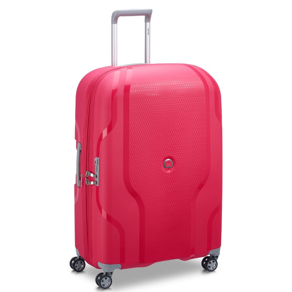 Delsey Clavel MR 76cm Medium Hardsided Spinner Luggage - Magenta - Love Luggage