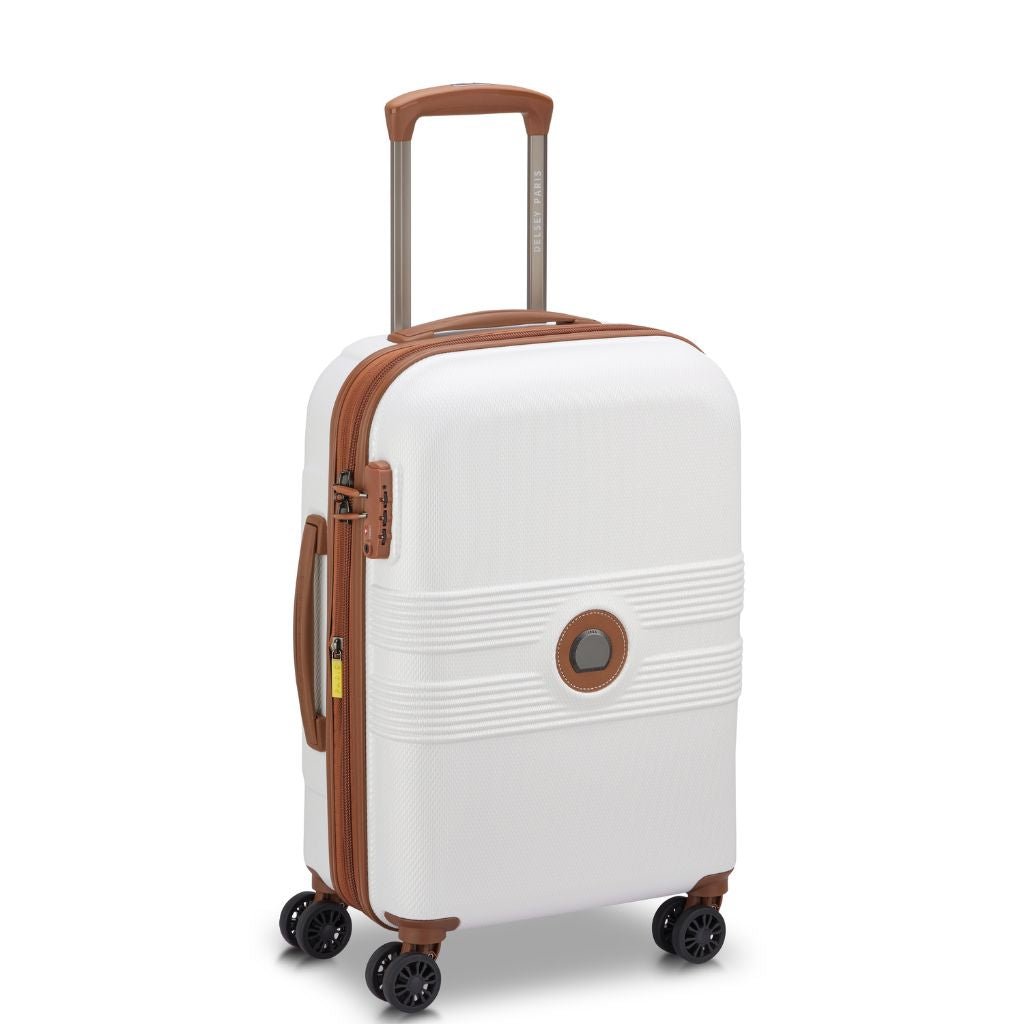 Delsey Flanerie Expandable 55cm Carry On Suitcase - Champagne - Love Luggage