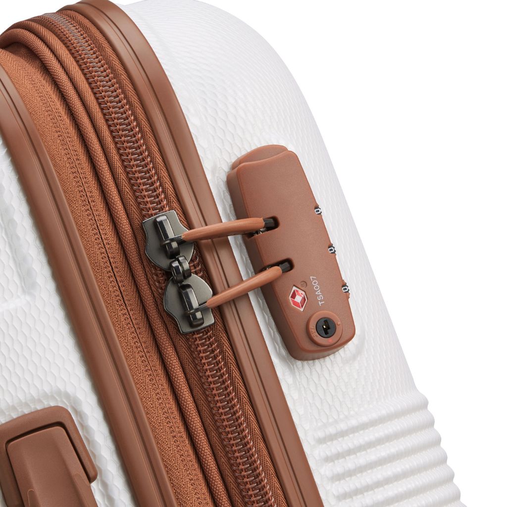 Delsey Flanerie Expandable 55cm Carry On Suitcase - Champagne - Love Luggage