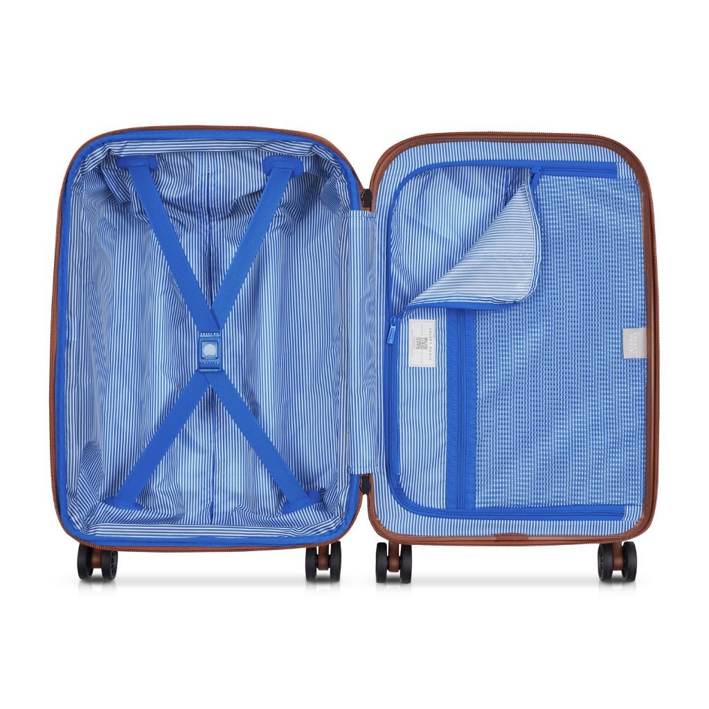 Delsey Flanerie Expandable 55cm Carry On Suitcase - Champagne - Love Luggage