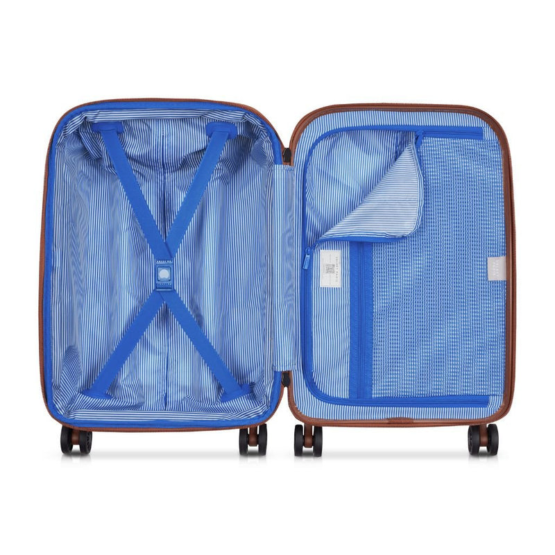 Delsey Flanerie Expandable 55cm Carry On Suitcase - Champagne - Love Luggage