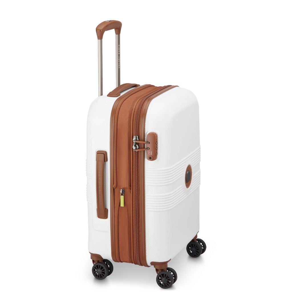 Delsey Flanerie Expandable 55cm Carry On Suitcase - Champagne - Love Luggage
