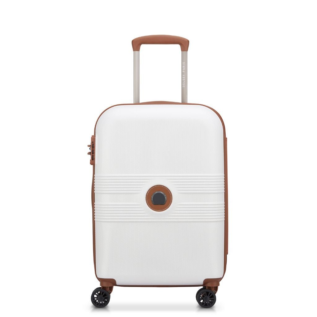 Delsey Flanerie Expandable 55cm Carry On Suitcase - Champagne - Love Luggage