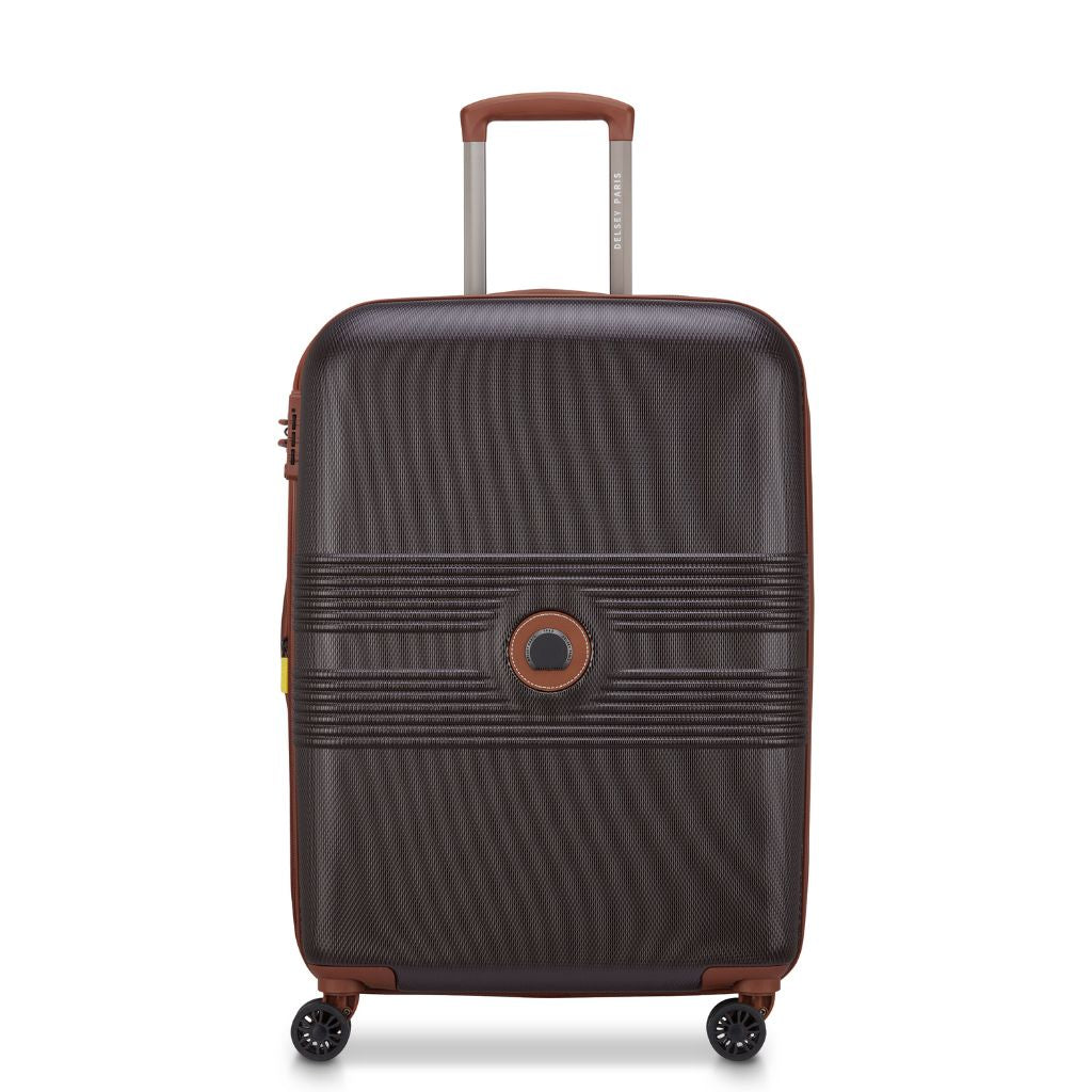 Delsey Flanerie Expandable 65cm Medium Suitcase - Brown - Love Luggage