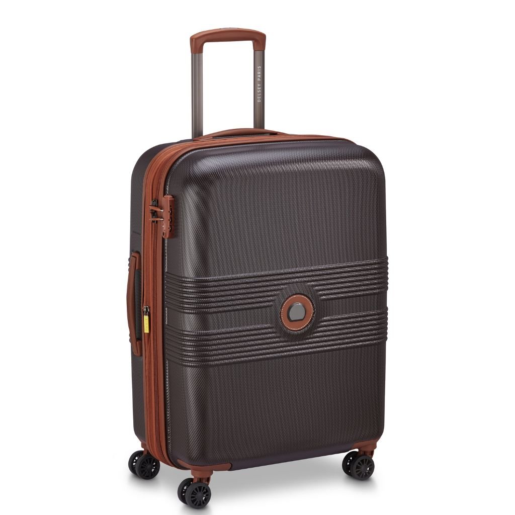 Delsey Flanerie Expandable 76cm Large Suitcase - Brown - Love Luggage