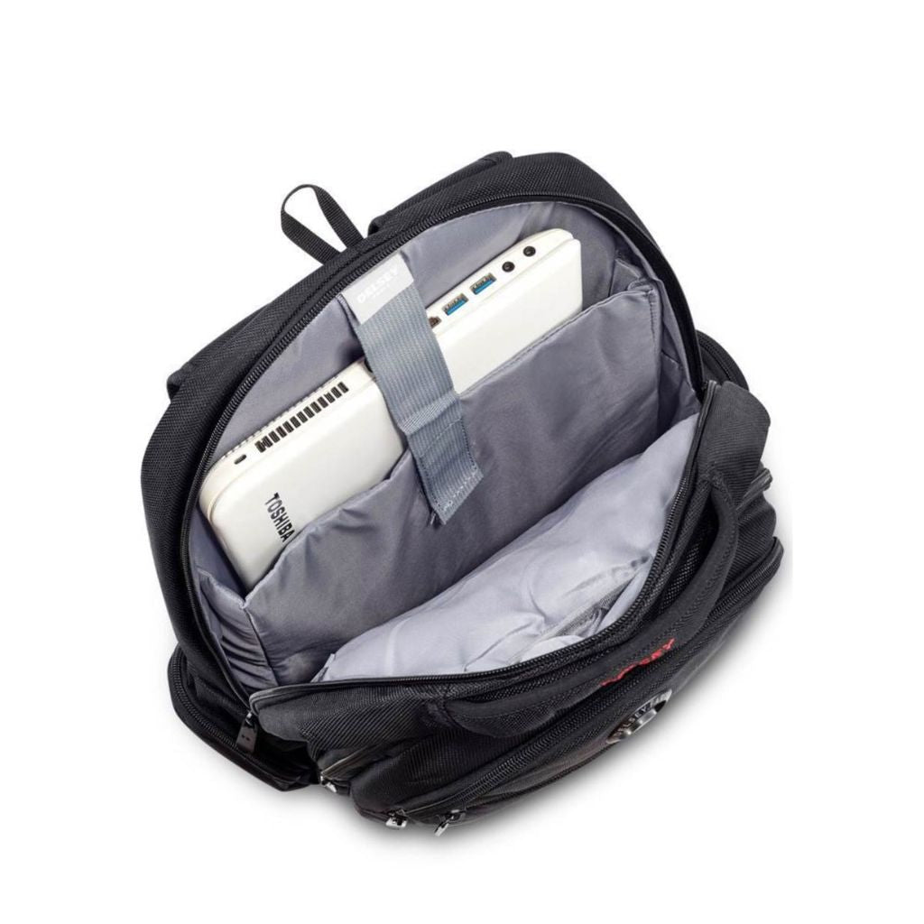 Delsey Flier 15.6" Laptop Backpack - Black - Love Luggage