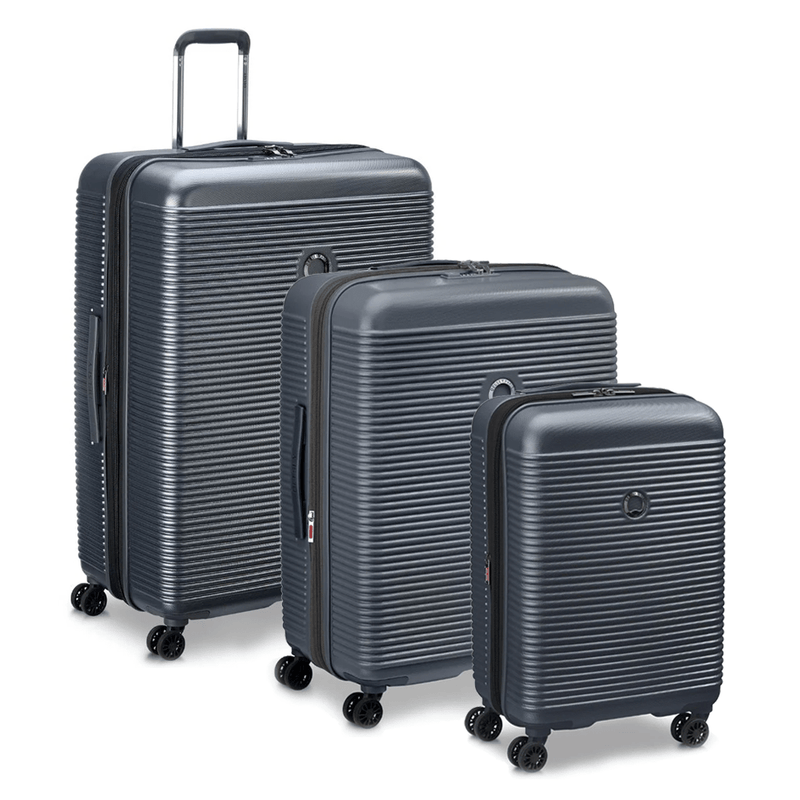 Delsey Freestyle 3 Piece Hardsided Luggage Set - Anthracite - Love Luggage