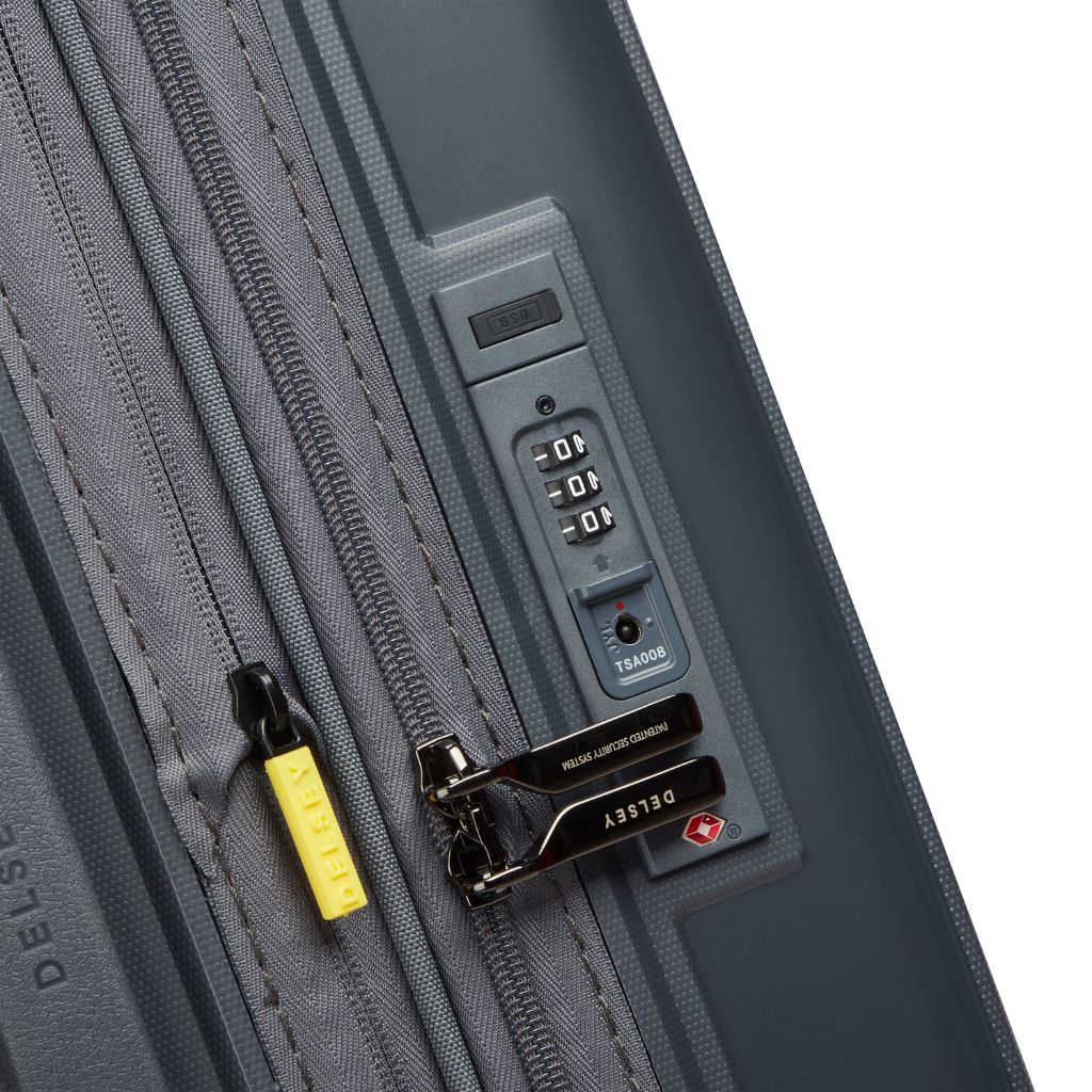 Delsey Lutece Lightweight EXP Carry On Suitcase - Anthracite - Love Luggage