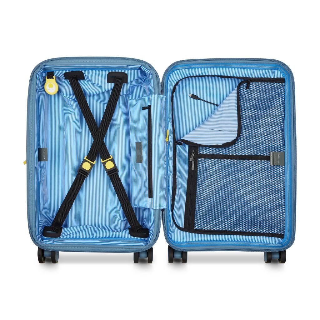 Delsey Lutece Lightweight EXP Carry On Suitcase - Blue - Love Luggage