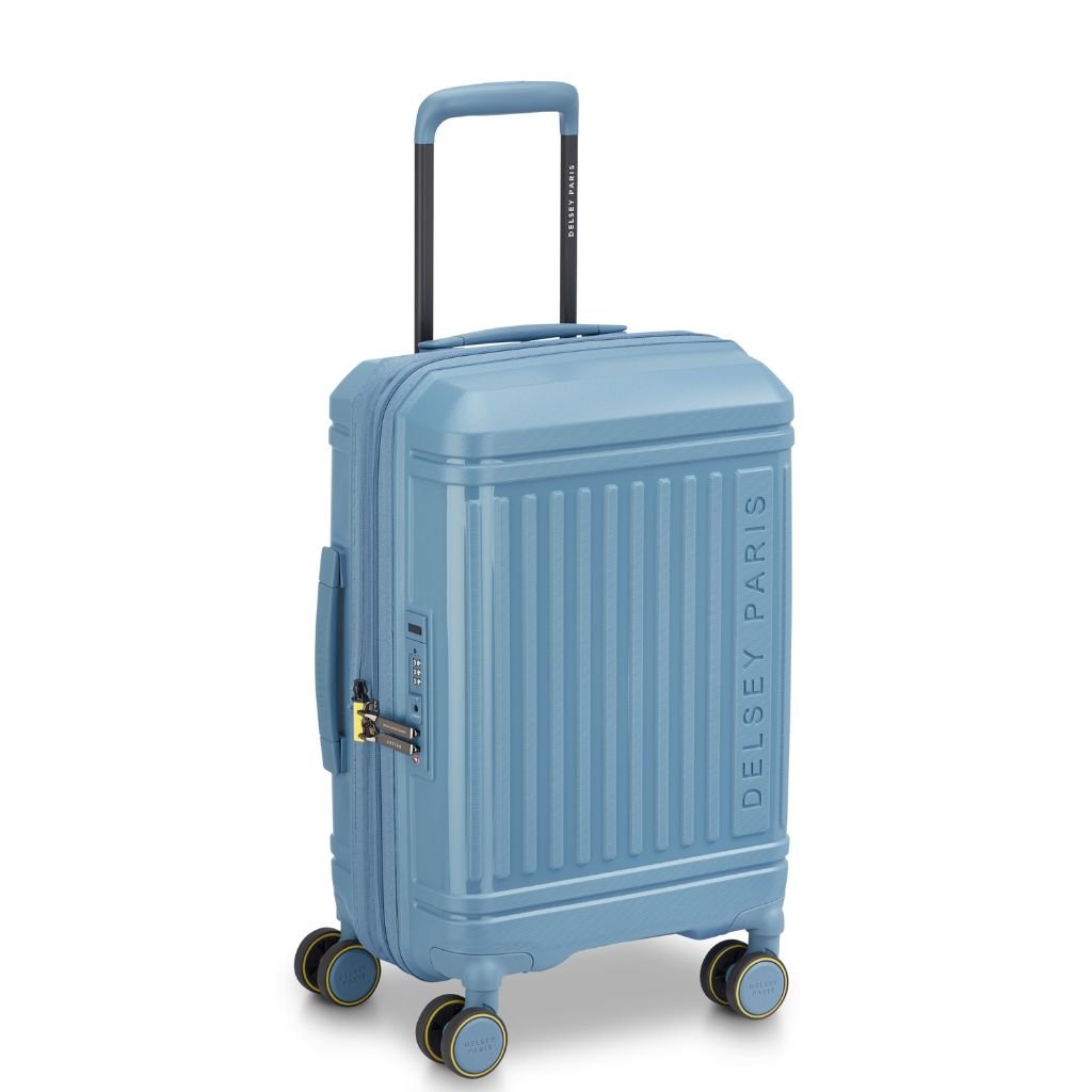 Delsey Lutece Lightweight EXP Carry On Suitcase - Blue - Love Luggage