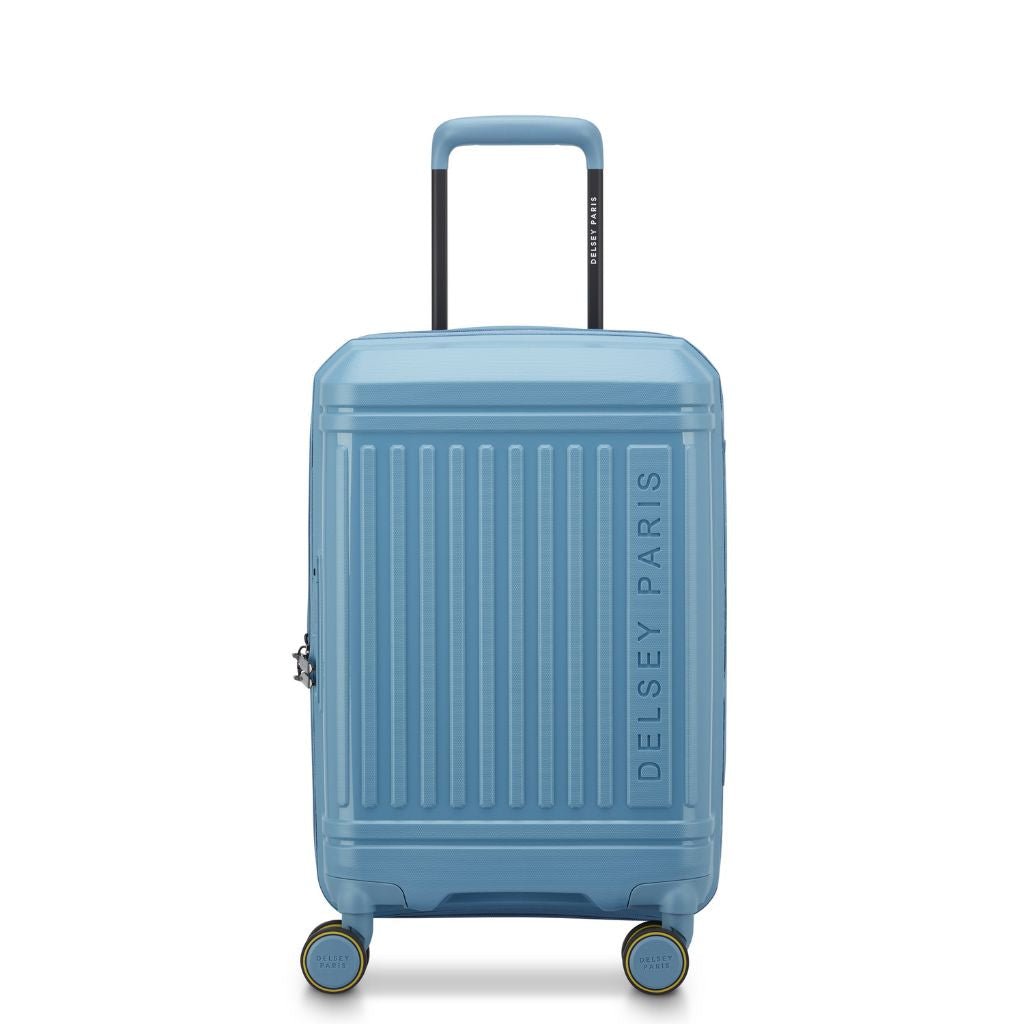 Delsey Lutece Lightweight EXP Carry On Suitcase - Blue - Love Luggage
