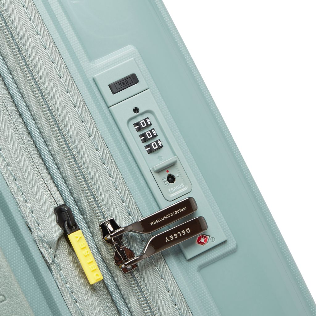 Delsey Lutece Lightweight EXP Carry On Suitcase - Green - Love Luggage