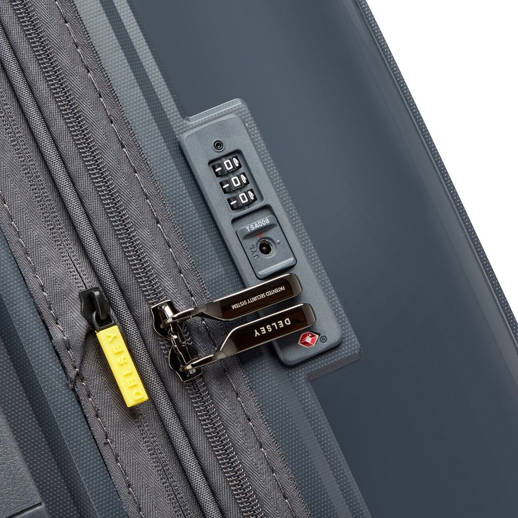 Delsey Lutece Lightweight EXP Large Suitcase - Anthracite - Love Luggage