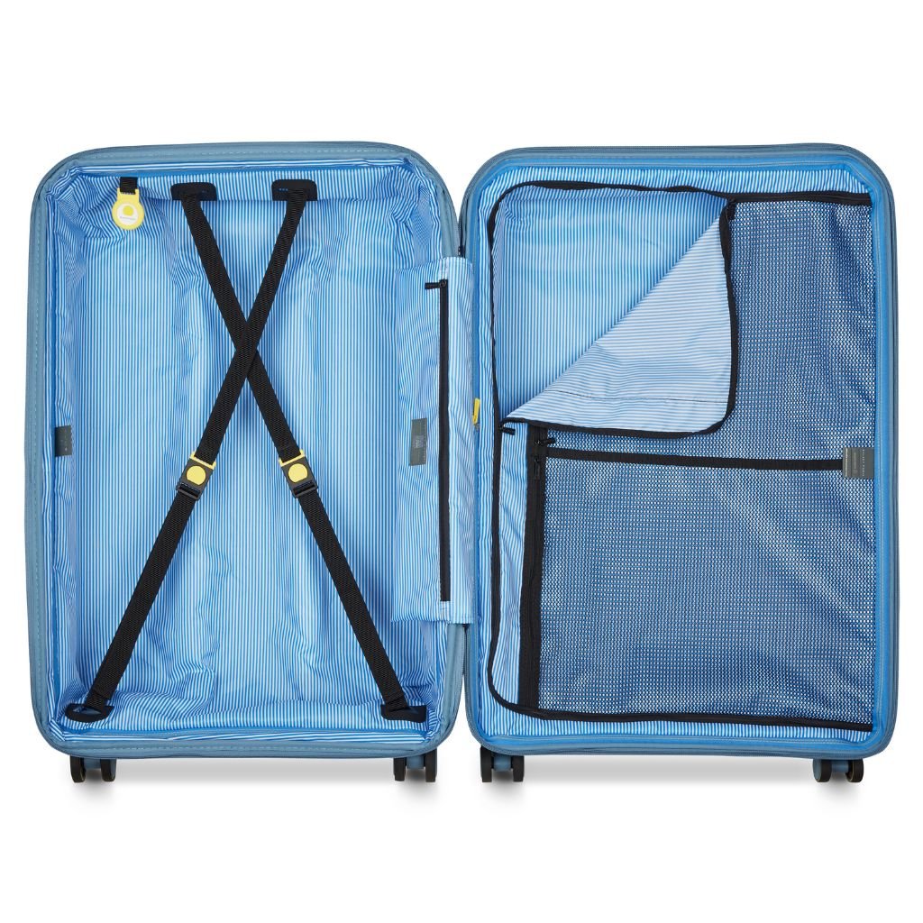 Delsey Lutece Lightweight EXP Large Suitcase - Blue - Love Luggage