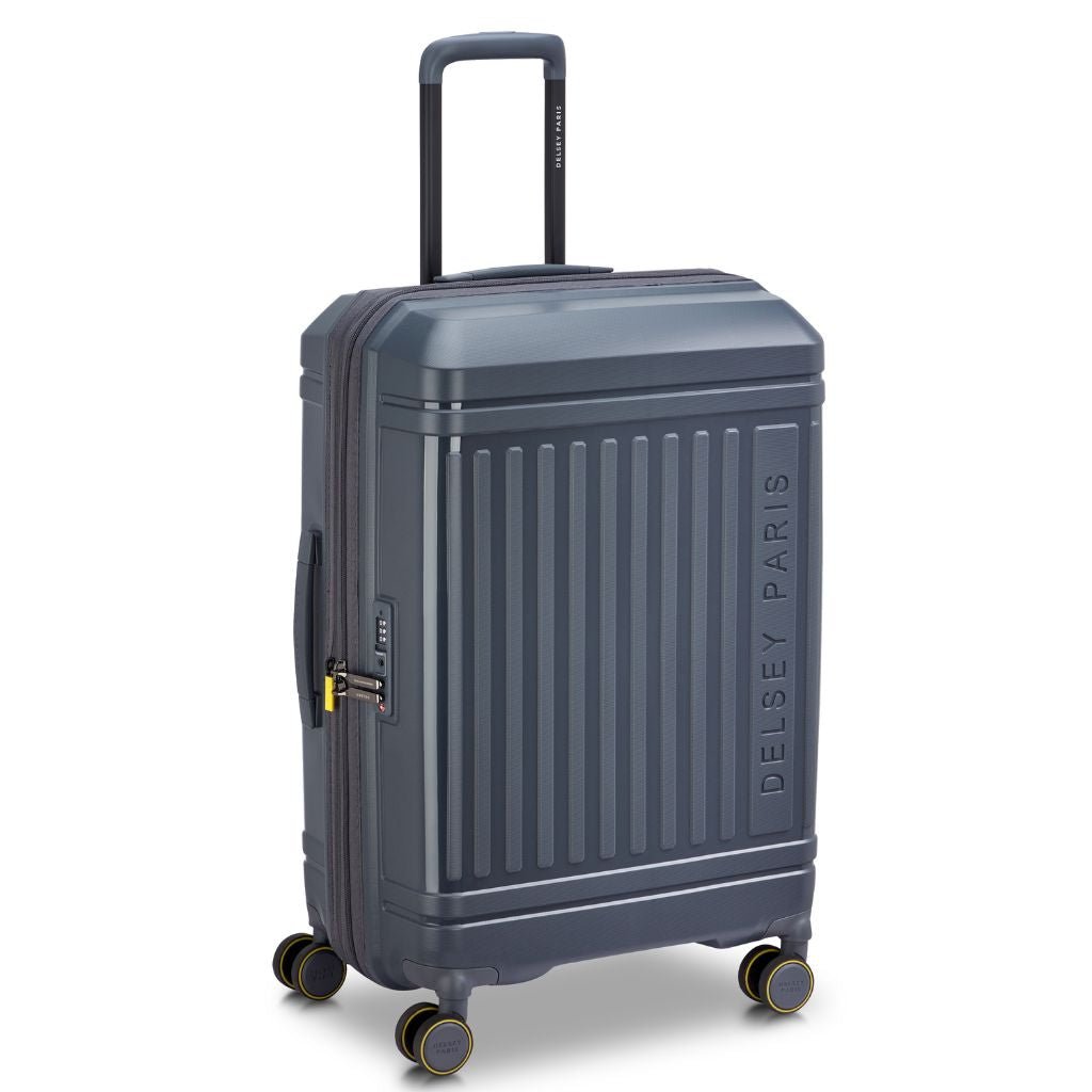 Delsey Lutece Lightweight EXP Medium Suitcase - Anthracite - Love Luggage