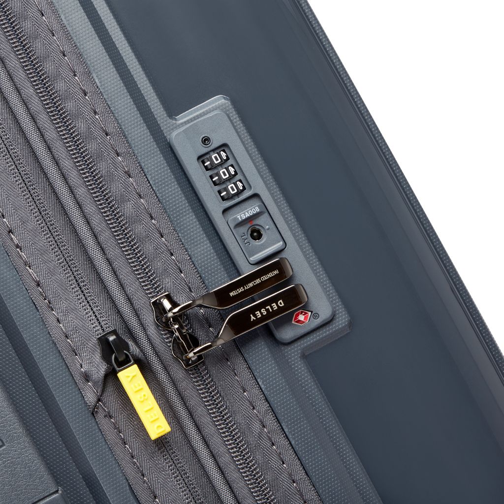 Delsey Lutece Lightweight EXP Medium Suitcase - Anthracite - Love Luggage