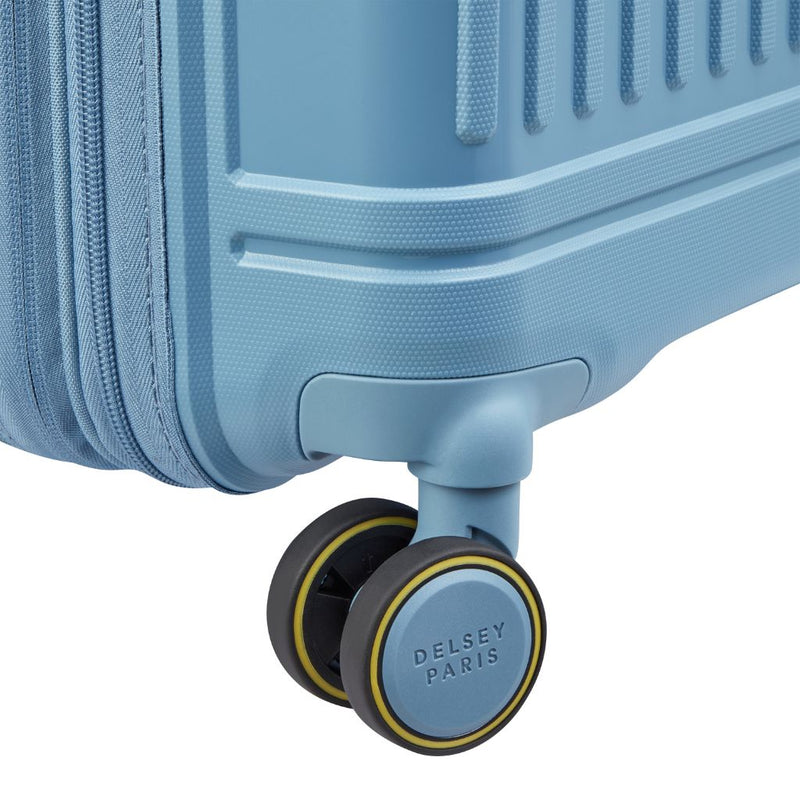 Delsey Lutece Lightweight EXP Medium Suitcase - Blue - Love Luggage