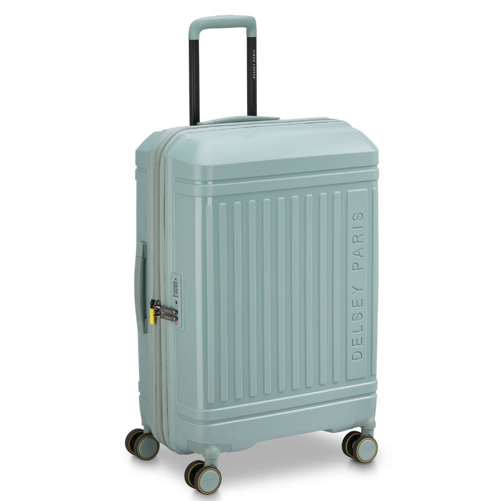 Delsey Lutece Lightweight EXP Medium Suitcase - Green - Love Luggage