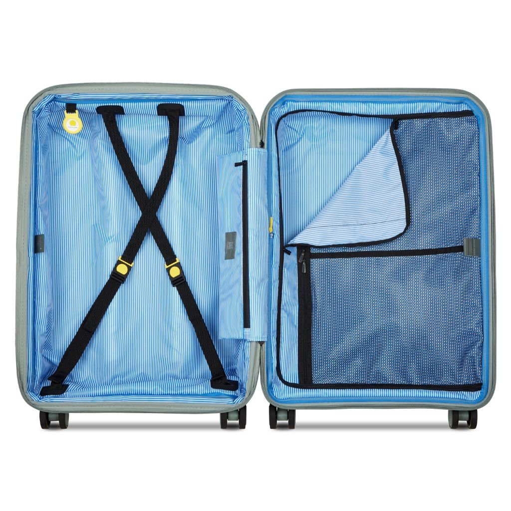 Delsey Lutece Lightweight EXP Medium Suitcase - Green - Love Luggage