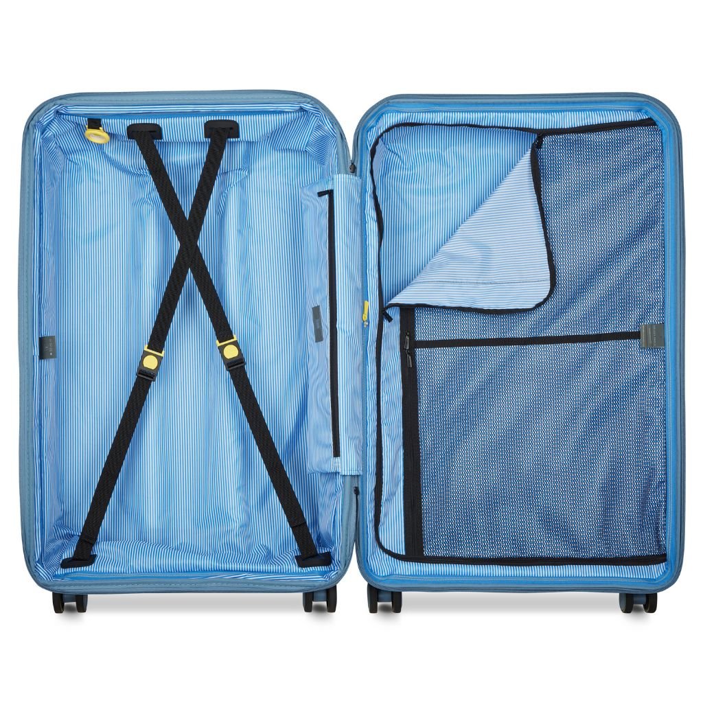Delsey Lutece Lightweight EXP X Large Suitcase - Blue - Love Luggage