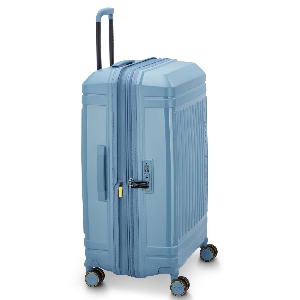 Delsey Lutece Lightweight EXP X Large Suitcase - Blue - Love Luggage