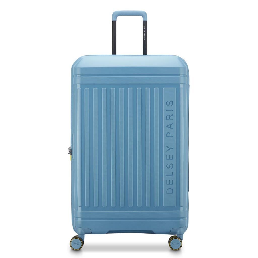 Delsey Lutece Lightweight EXP X Large Suitcase - Blue - Love Luggage