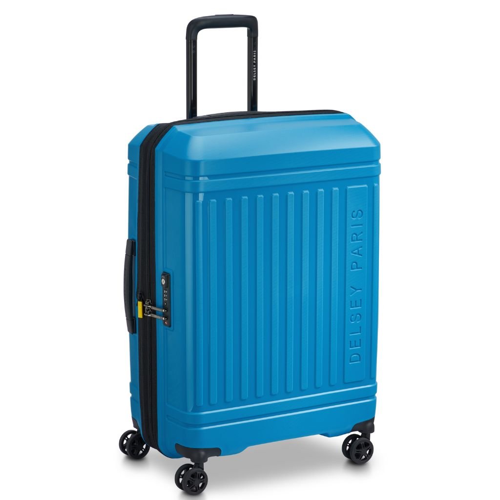 Delsey Lutece SE Lightweight EXP 3.1KG Medium Suitcase - Blue - Love Luggage