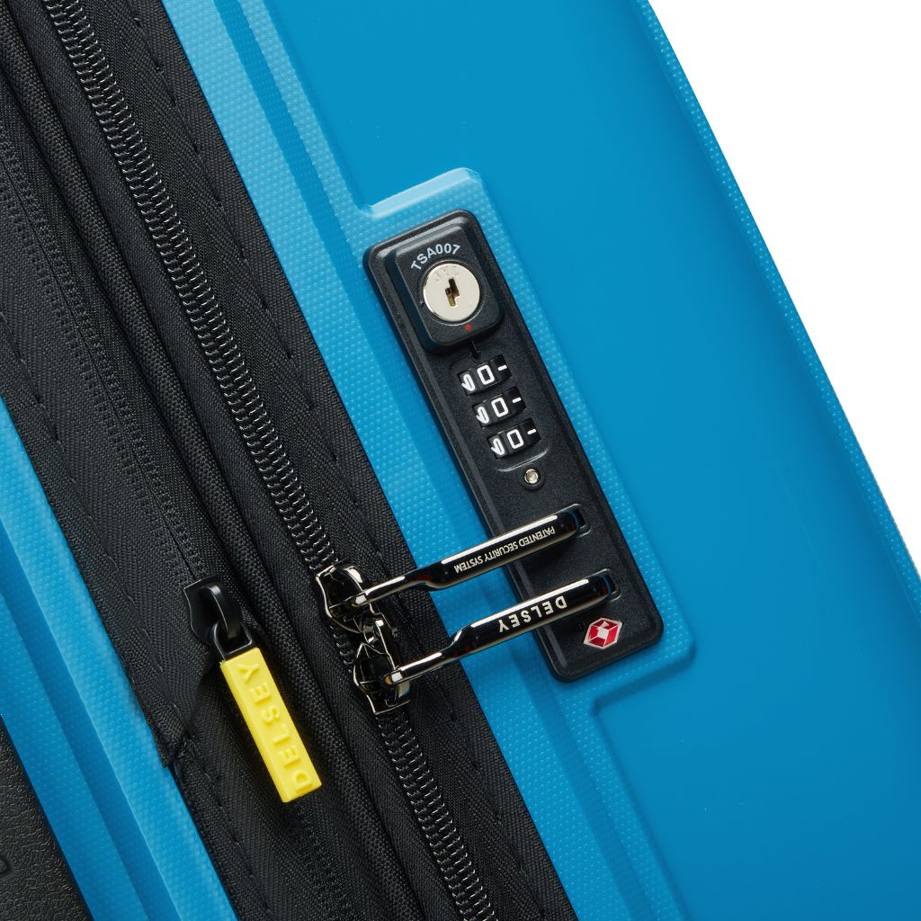 Delsey Lutece SE Lightweight EXP 3.1KG Medium Suitcase - Blue - Love Luggage