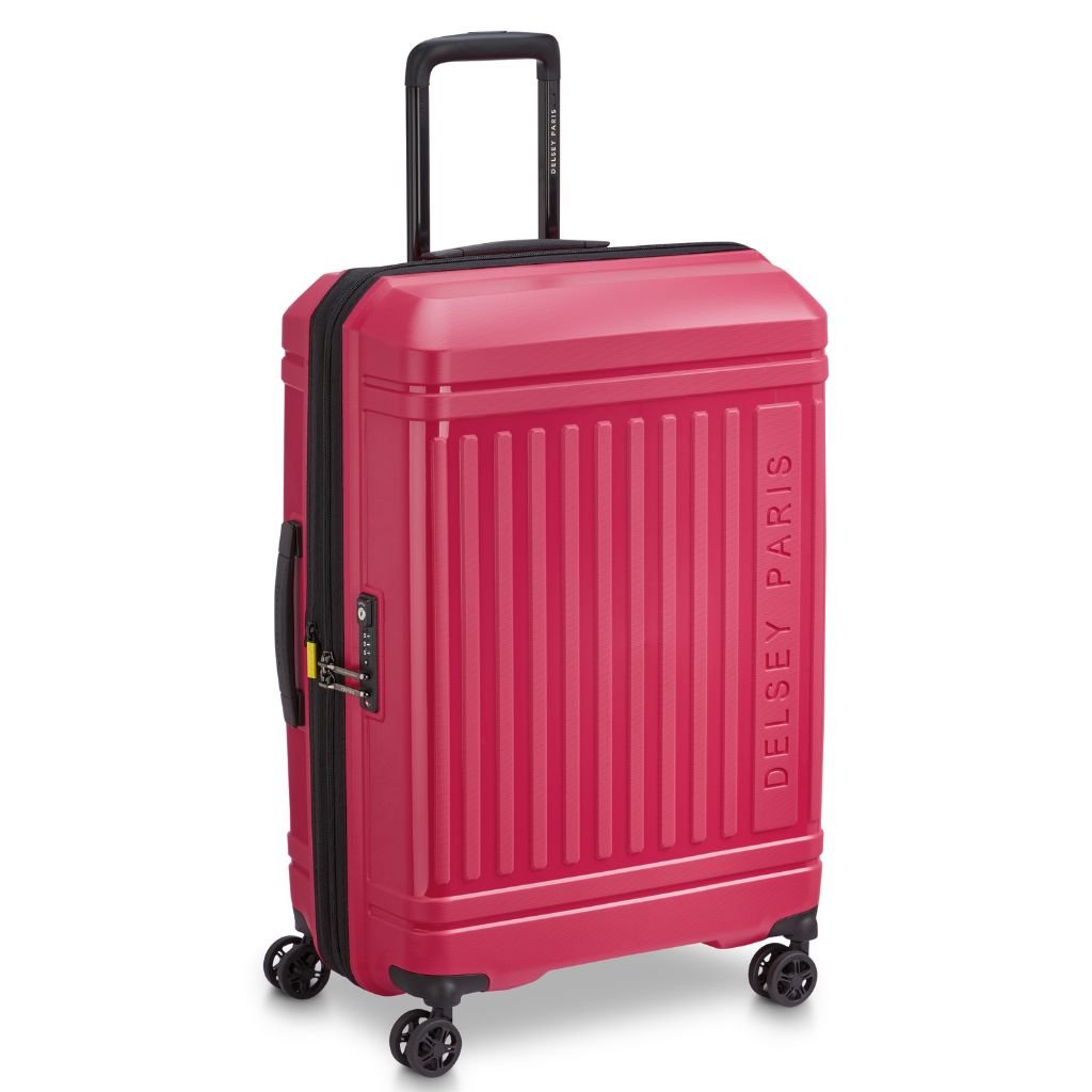Delsey Lutece SE Lightweight EXP 3.1KG Medium Suitcase - Red - Love Luggage