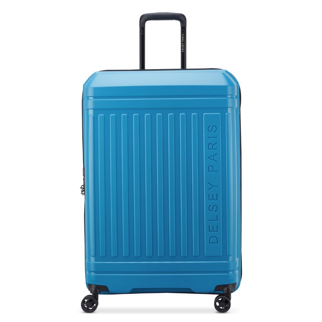 Delsey Lutece SE Lightweight EXP 3.5KG Large Suitcase - Blue - Love Luggage